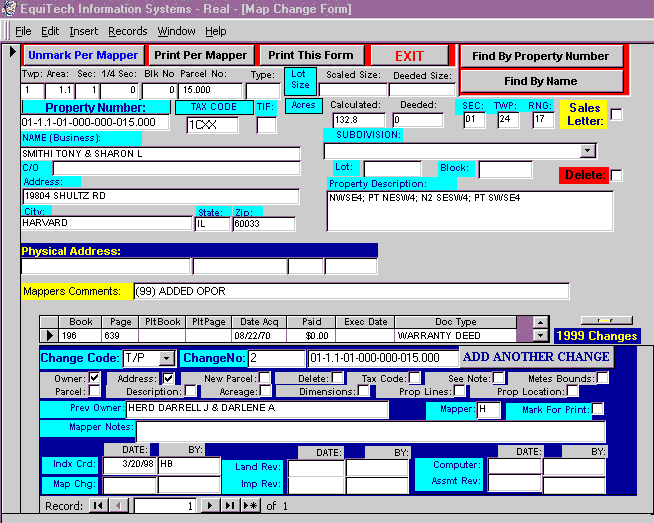 Computer Assisted Map Change